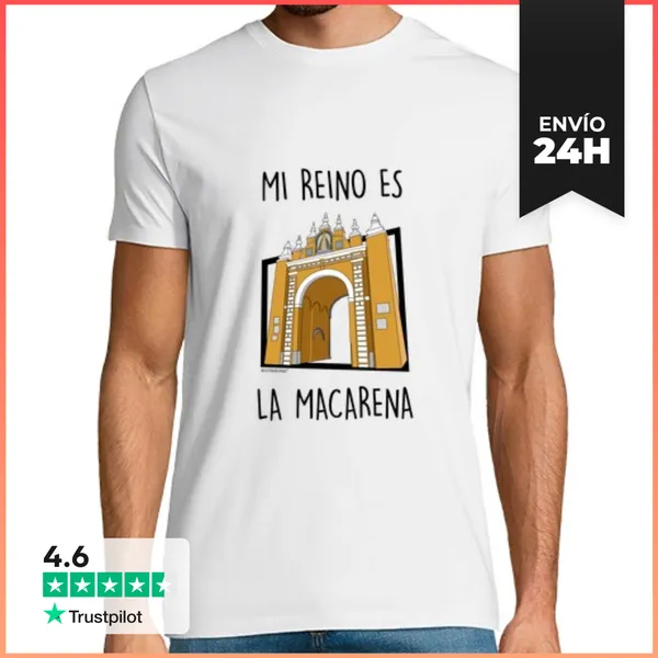 Camiseta Hombre Clásica Mi Reino Es LA MACARENA LaTostadora