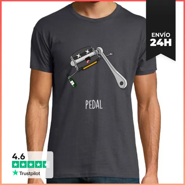 Camiseta Hombre Clásica Pedal Black LaTostadora