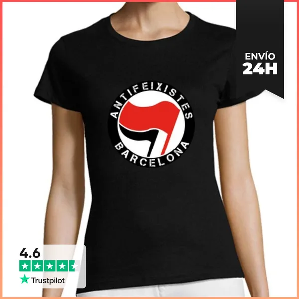 Camiseta Mujer Clásica ANTIFEIXISTES BARCELONA LaTostadora