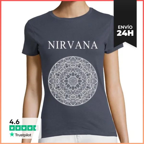 Camiseta Mujer Clásica Camiseta Nirvana Blanco LaTostadora
