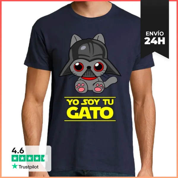Camiseta Hombre Clásica YO SOY TU GATO LaTostadora