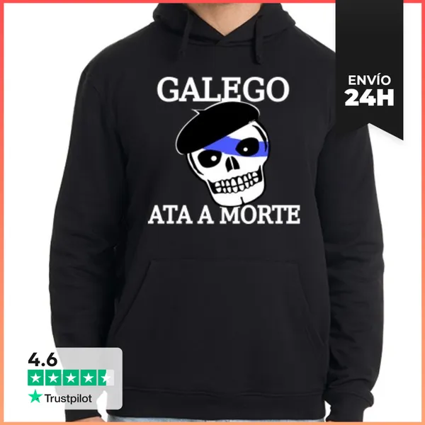 Sudadera Unisex Con Capucha GALEGO ATA A MORTE LaTostadora