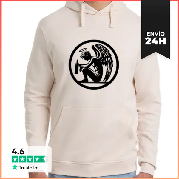 Sudadera Unisex Con Capucha Ángel Caido LaTostadora