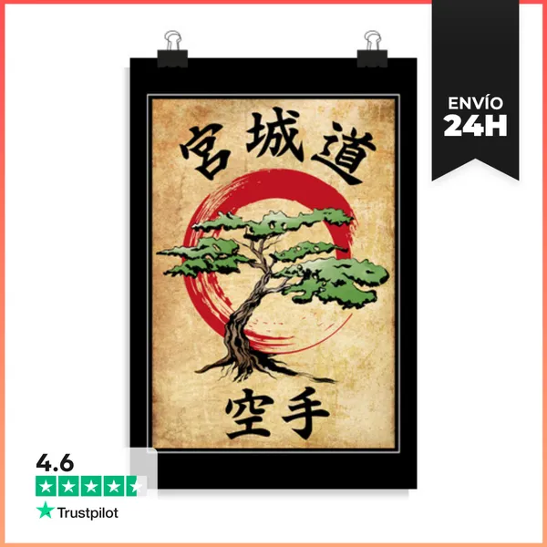 Póster Vertical Miyagi Do Woodblock LaTostadora