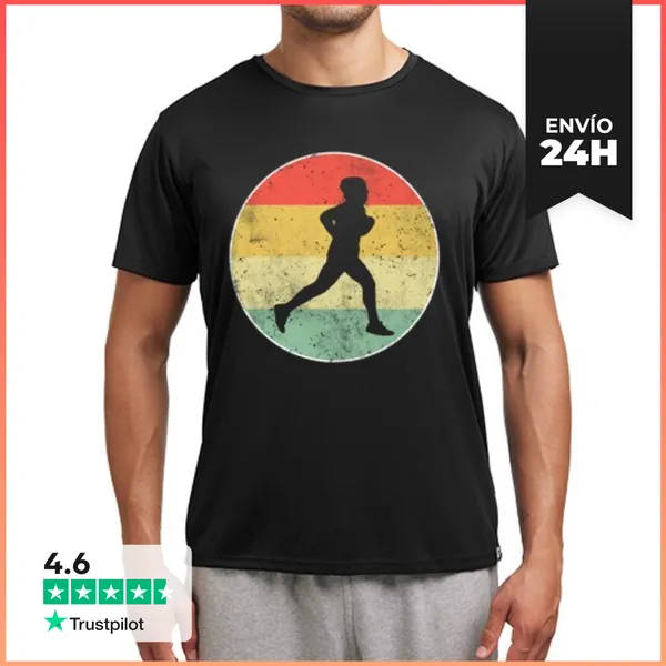 Camiseta Deportiva Hombre Trotar Correr Fitness Retro LaTostadora