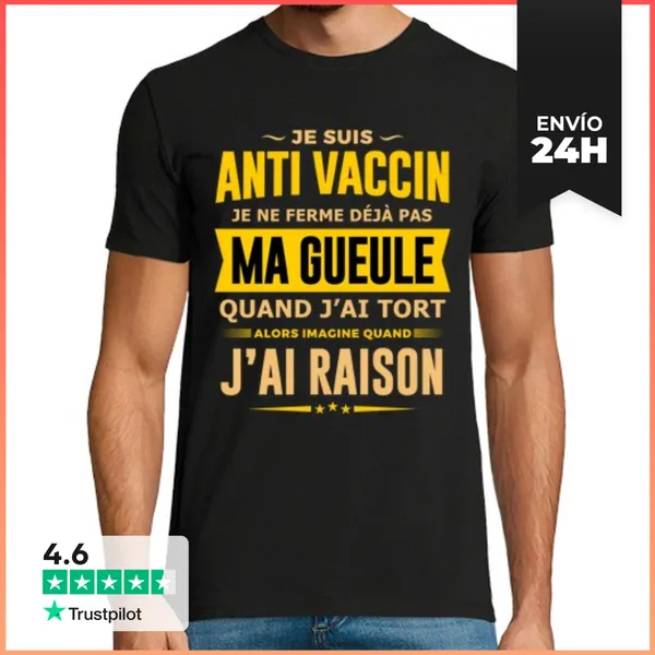 Camiseta Hombre Clásica Anti Vacuna No Me Callo La Boca