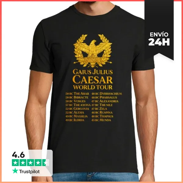 Camiseta Hombre Clásica Gira Conciertos World Tour Imperio Romano