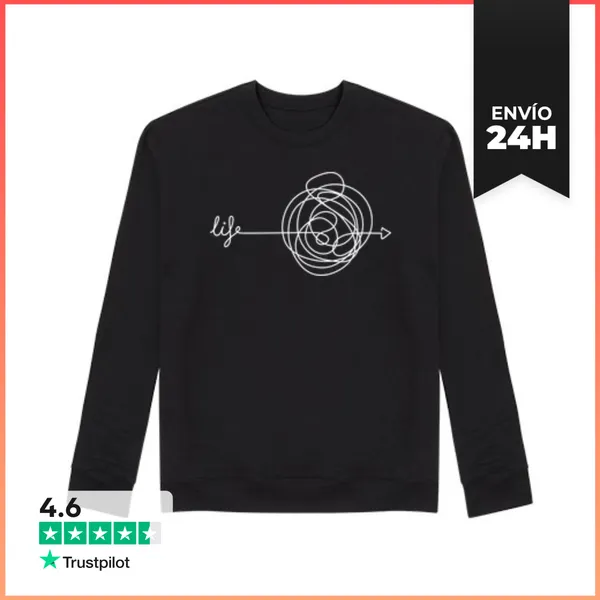 Sudadera Unisex Life Is Messy (white Version) LaTostadora