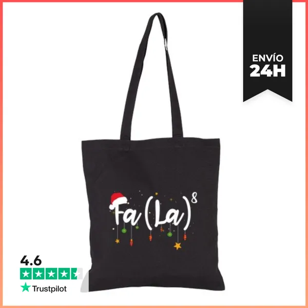 Bolsa De Tela Fa La8 Divertido Navidad Santa Fa La Matemáticas