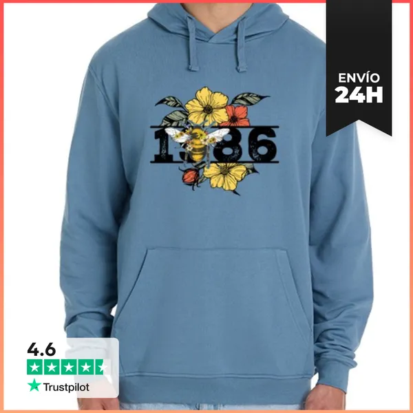 Sudadera Unisex Con Capucha 1986 Vintage LaTostadora