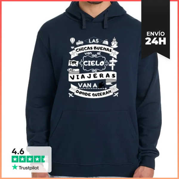 Sudadera Unisex Con Capucha Las Chicas Buenas Van Al Cielo