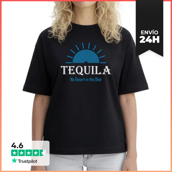 Camiseta Mujer Boxy Tequila: No Hay Desierto En La Foto