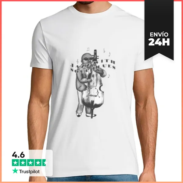 Camiseta Hombre Clásica Jazz And Blues LaTostadora