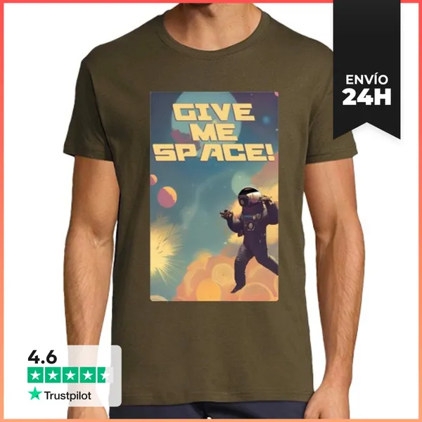 Camiseta Hombre Clásica Dame Espacio LaTostadora