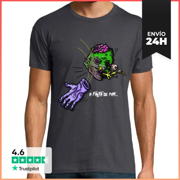 Camiseta Hombre Clásica A Falta De Pan... Buenas Son Tortas