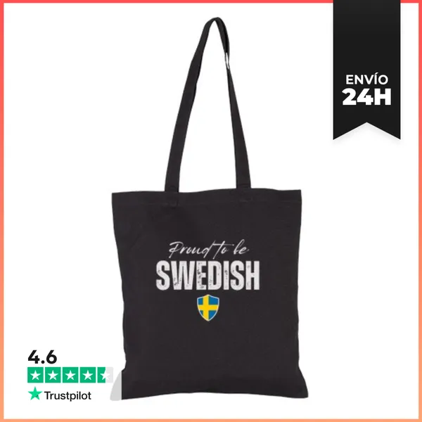Bolsa De Tela Sueco Orgulloso, Amo Suecia LaTostadora