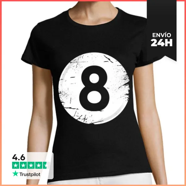 Camiseta Mujer Clásica Bola 8 LaTostadora
