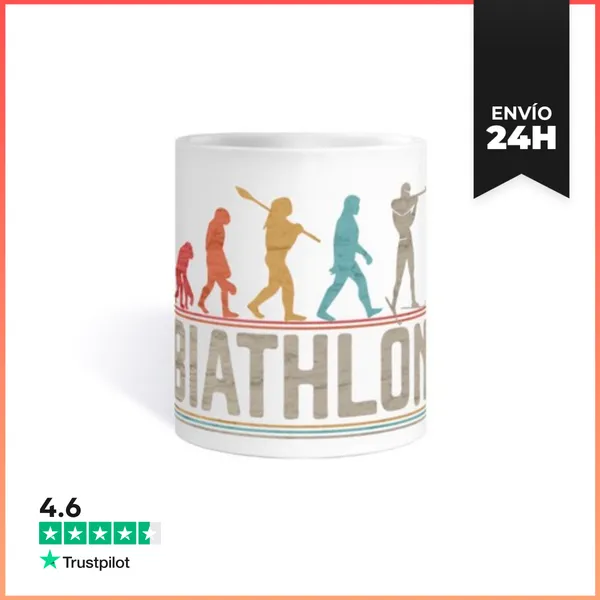 Taza Biatlón Evolución Biatleta Esquí Xc LaTostadora
