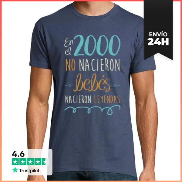Camiseta Hombre Clásica En El 2000 No Nacieron Bebés, Nacieron
