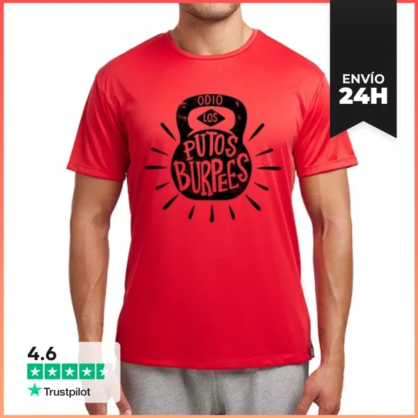 Camiseta Deportiva Hombre Camiseta Burpees Humor LaTostadora