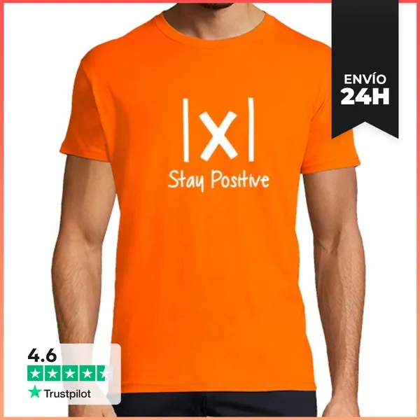 Camiseta Hombre Clásica Valor Absoluto X - Stay Positive.