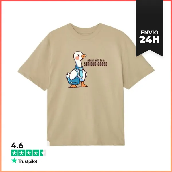 Camiseta Oversize Hoy Seré Un Ganso Serio - Camiseta Oversized