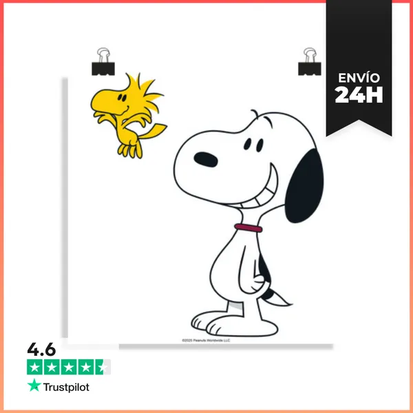 Póster Cuadrado Snoopy And Peanuts LaTostadora