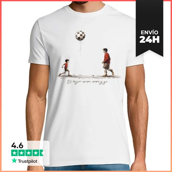 Camiseta Hombre Clásica El Mejor Equipo, Papá Y Yo LaTostadora