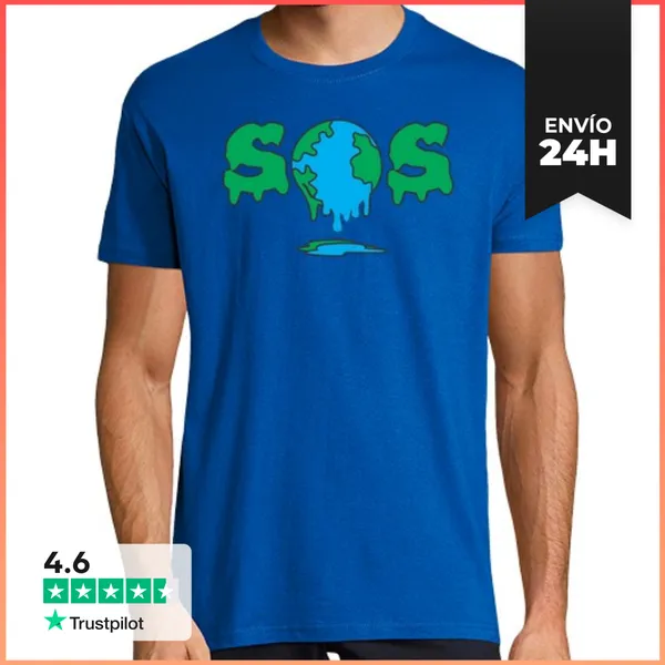 Camiseta Hombre Clásica Planeta Verde LaTostadora