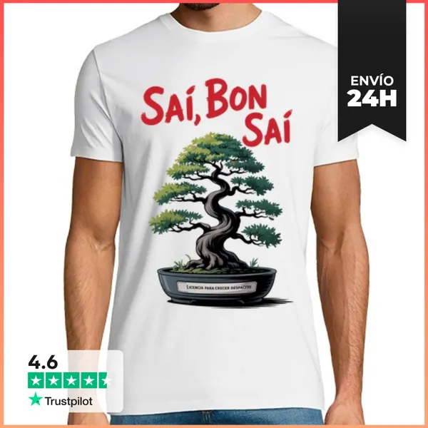 Camiseta Hombre Clásica BONSAI LICENCIA PARA CRECER DESPACITO