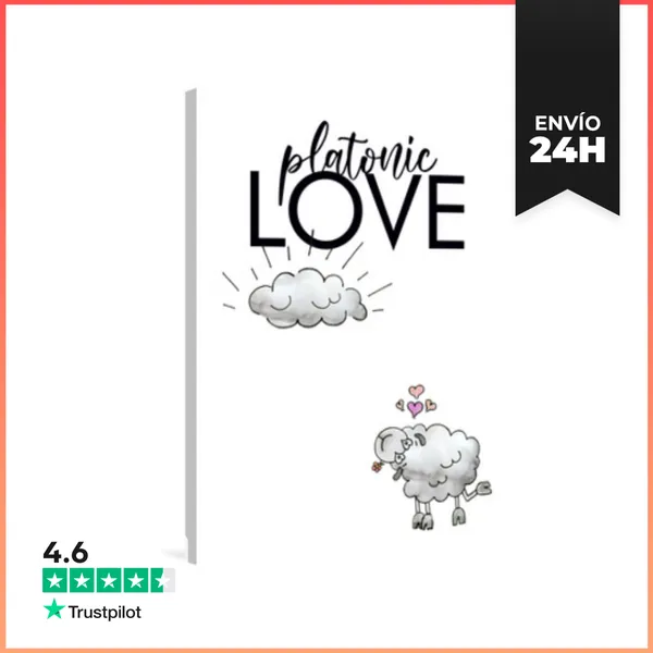Lienzo Vertical Platonic Love LaTostadora