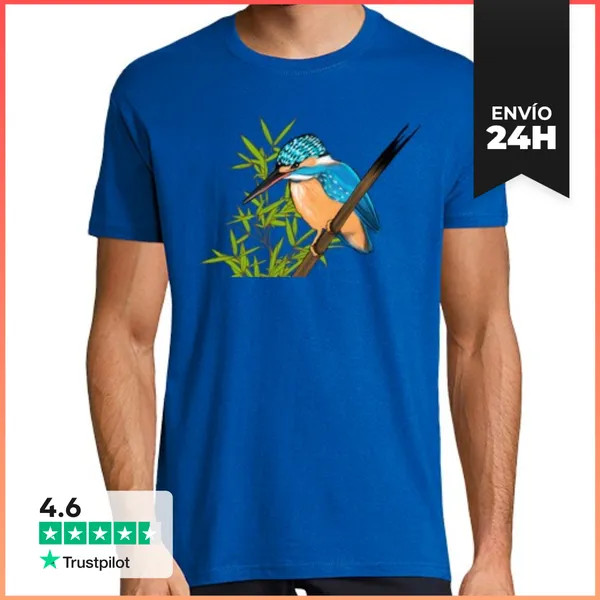 Camiseta Hombre Clásica Martín Pescador LaTostadora
