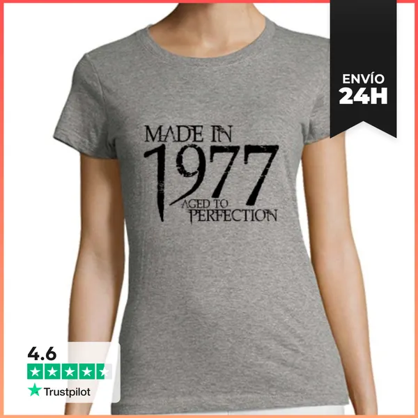 Camiseta Mujer Clásica 1977 Northwood Negro LaTostadora