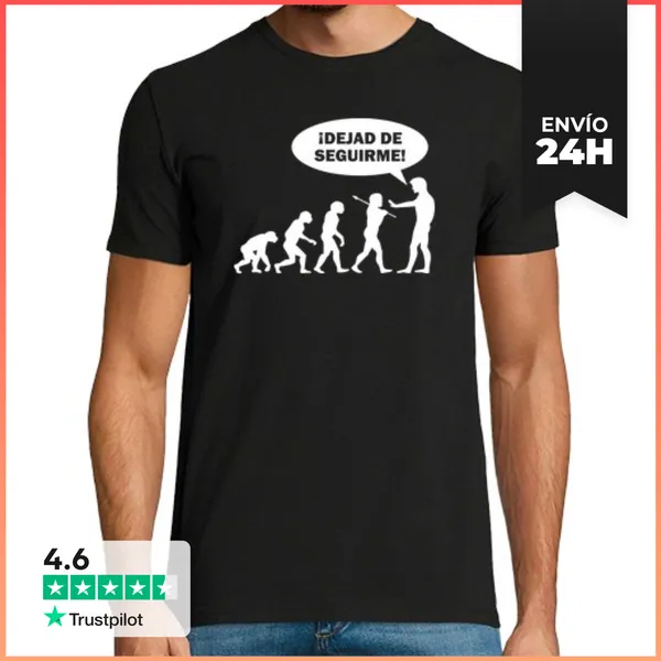 Camiseta Hombre Clásica Evolución - ¡Dejad De Seguirme!