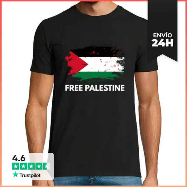 Camiseta Hombre Clásica Palestina Libre LaTostadora