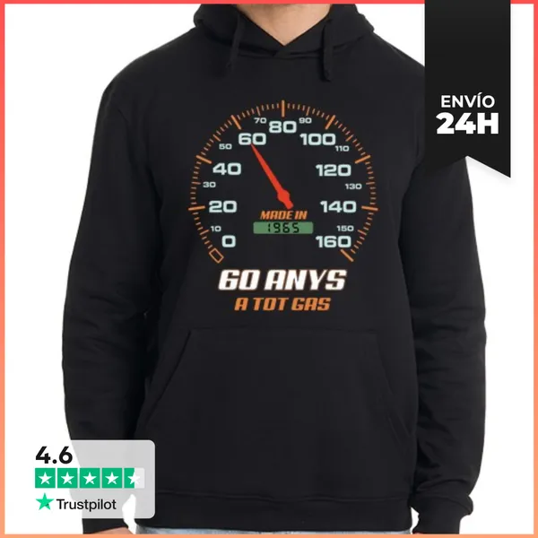 Sudadera Unisex Con Capucha 60 Cumpleaños Made In 1965 60 Anys A