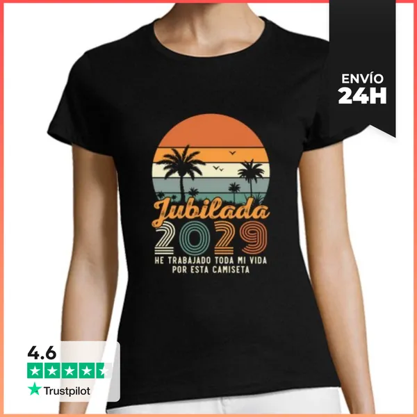 Camiseta Mujer Clásica Jubilada 2029, Regalo Para Retirada