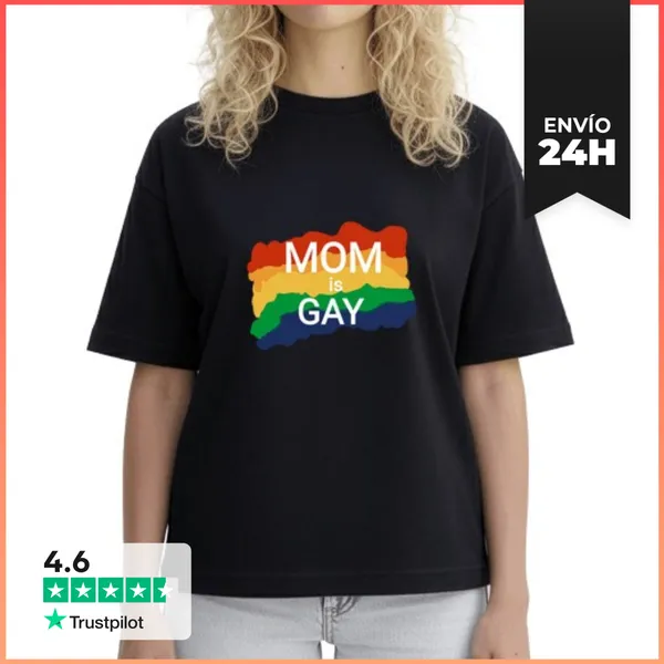 Camiseta Mujer Boxy Mamá Orgullosa Divertida LaTostadora