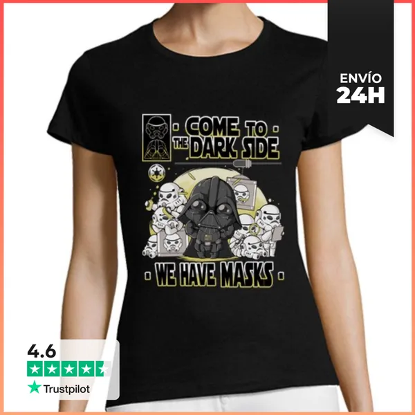 Camiseta Mujer Clásica Tenemos Mascaras LaTostadora