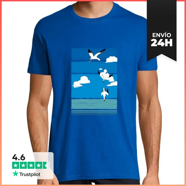 Camiseta Hombre Clásica Aves LaTostadora