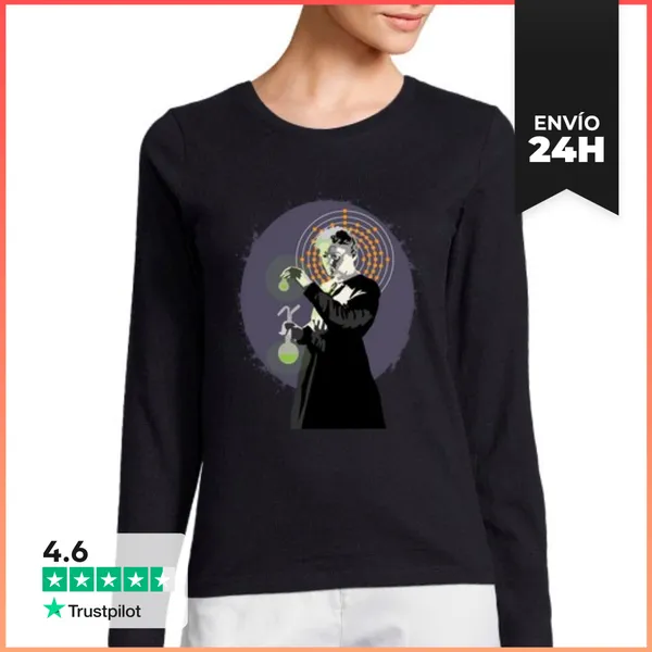 Camiseta Mujer Manga Larga M.Curie LaTostadora