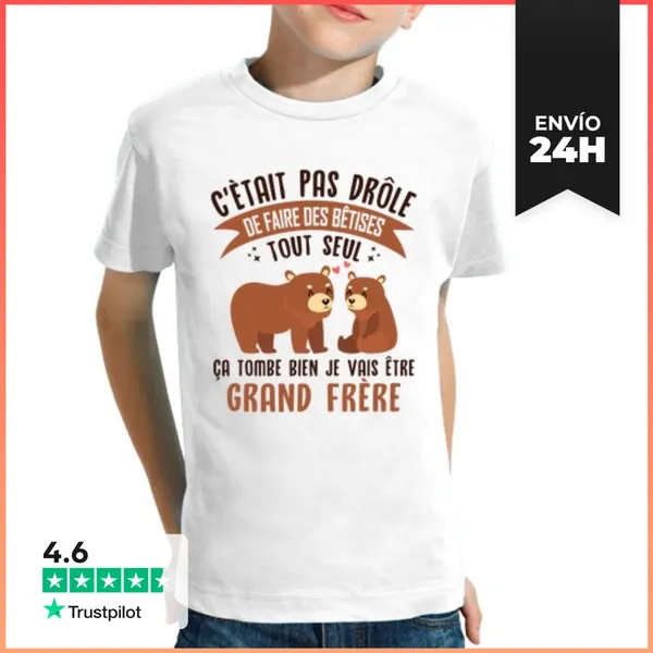 Camiseta Clásica Para Niños Voy A Ser Un Hermano Mayor