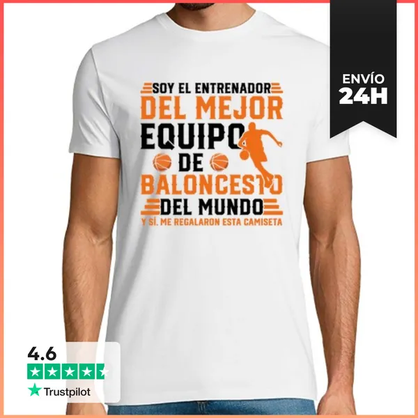 Camiseta Hombre Clásica Entrenador Del Mejor Equipo De Baloncesto