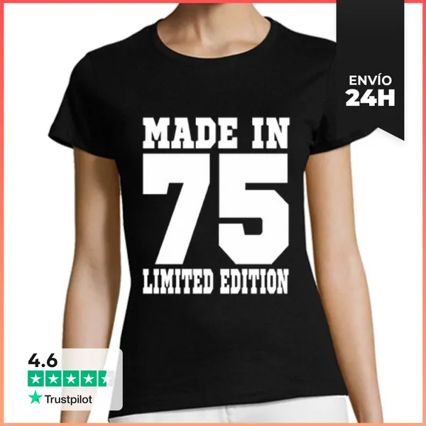 Camiseta Mujer Clásica Hecho En 1975 Edición Limitada LaTostadora