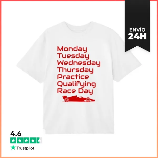 Camiseta Oversize F1 WEEK PRACTICE QUALIFYING RACE DAY