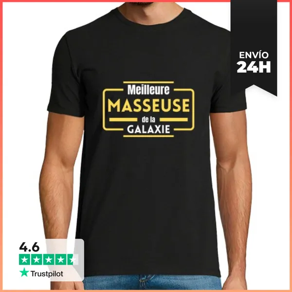 Camiseta Hombre Clásica La Mejor Masajista De La Galaxia