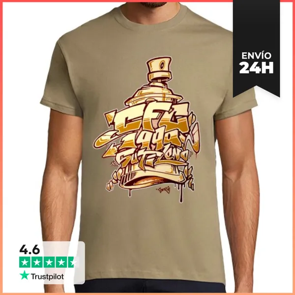 Camiseta Hombre Clásica Camiseta Beige CFC 1990 Sutileno 2.0