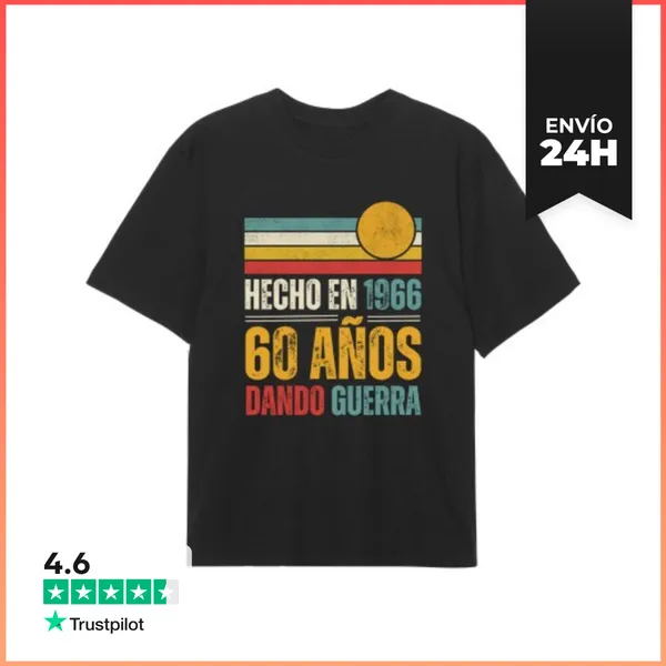 Camiseta Oversize Hecho En 1966, 60 Años Cumpleaños LaTostadora