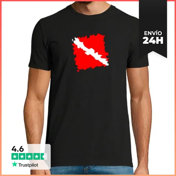Camiseta Hombre Clásica BANDERA BUCEO LaTostadora