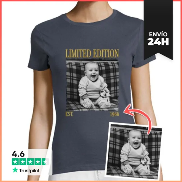Camiseta Mujer Clásica Camiseta 1966 Limited Edition Foto